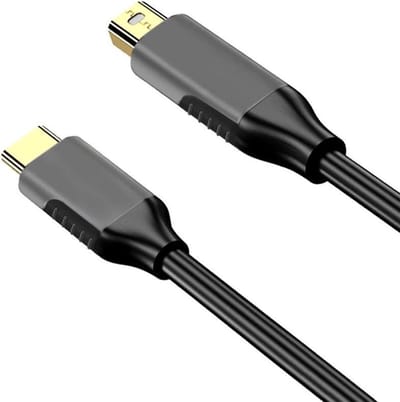 DrPhone MD-C2 - USB-C naar Mini DisplayPort kabel - Adapter - 4K UHD - HDCP - 3D - 1.8 meter - Zwart