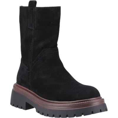 Hush Puppies Rebecca Dames Suède Zwarte Laarzen