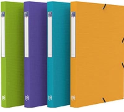 Memphismap A4 240 x 320 mm met 3 elastische kleppen - 12 stuks in verschillende kleuren
