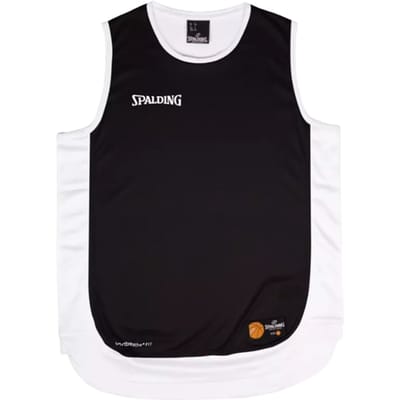 Spalding Hustle Basketbalshirt Heren - Zwart / Wit | Maat: S