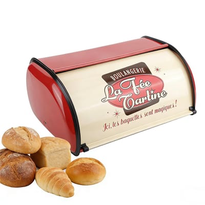 Dailygoods- Broodtrommel Grote Capaciteit - Broodopbergdoos - Metalen Broodhouder - Antislipbodem - Duurzaam - Keuken Decoratie - Brooddoos