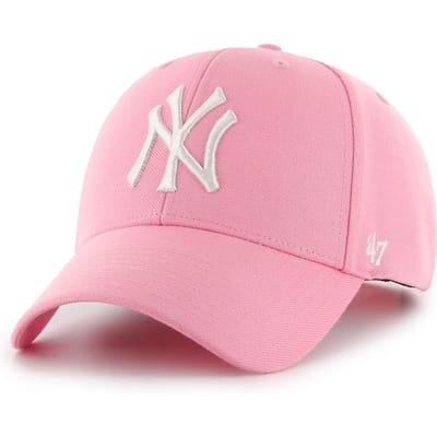 47 Brand New York Yankees MVP Cap B-MVPSP17WBP-RS, Vrouwen, Roze, Cap maat: One size