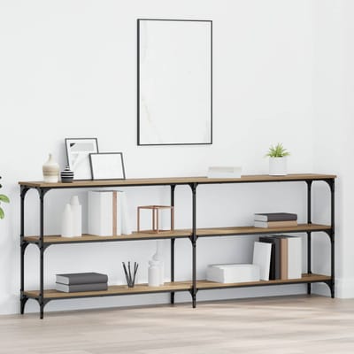 vidaXL Wandtafel artisanaal eikenkleurig 200 x 29 x 75 cm