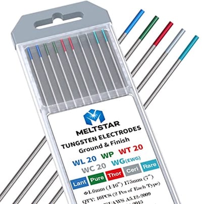 WIG Laselectrodenset 10 stuks Ø 1,6 mm x 175 mm - Inclusief Thorium, Cerium en Lanthaan