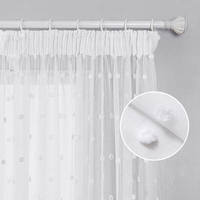 Unyqoos ® Gezellige en Elegante Semi-Transparante Gordijnen met Borduurwerk voor Kinderkamer en Woonkamer, Set van 2, 160 x 140 cm