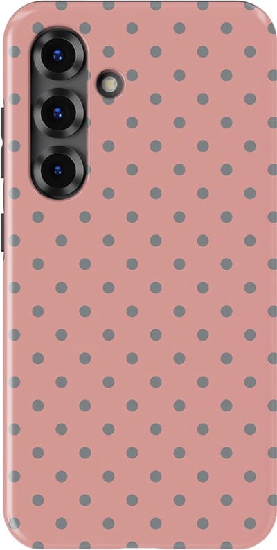 Polka Dots Hoesje Samsung Galaxy S25 FE | Geschikt Voor Mag | Stippen Design Backcover Samsung Galaxy S25 FE Soft Grey Dots