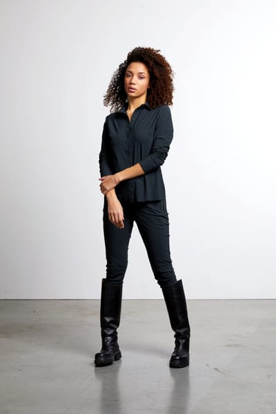 Pants Anna - Skinny fit Technical Jersey | Grigio Notte - Grigio Notte / XS