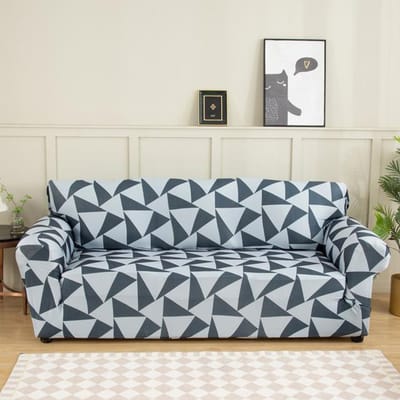 Stretch Bankhoes Elastische Spandex Bankhoezen Voor Woonkamer Geometrisch Wasbaar L-Vorm Bankhoezen Meubelbeschermer 1-Seat-90-140cm S