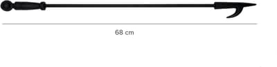 Vuurpook - pook - kachelpook - haardpook - 68cm - zwart