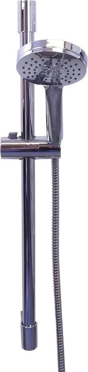WillieJan Douche Glijstangset M4 - RVS buis - Verchroomd - Douchekop 10 cm - 3 standen