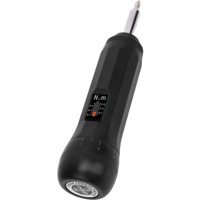 Vooraf ingestelde momentschroevendraaierset 0,1 0,6N.m 1/4 inch aandrijving met 10 stuks S2 bits opbergdoos black
