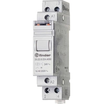 Stroomstootschakelaar DIN-rail Finder 20.28.8.230.4000 2x NO 230 V/AC 4000 VA Single 1 stuk(s)