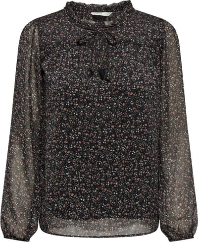 Only Blouse Onlditsy L/s Blouse Wvn Noos 15229700 Black/edit Ditsy Dames Maat - S