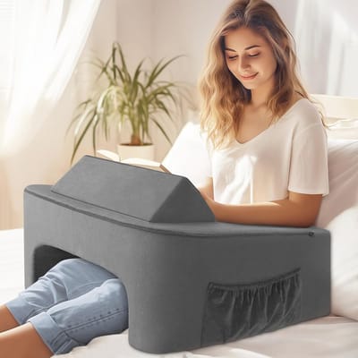 Comfortabel Leeskussen voor Volwassenen - Rugkussen voor Bed met Traagschuim