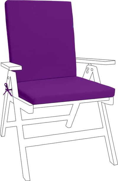 Stoel Zitkussen voor Tuin - Hoge Rug Tuinkussen - Zitkussen Ergonomisch - Tuinstoelkussens met Lint - Buiten Tuin Stoelkussen - Zitkussens 44cm x 100cm