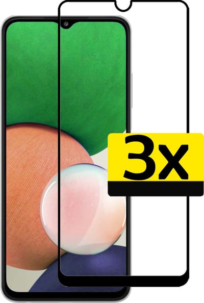 Screenprotector - Geschikt voor Samsung Galaxy M22 - 3 Stuks - Full Cover - Beschermglas - Gehard Glas - Tempered Glass - Screen Protector