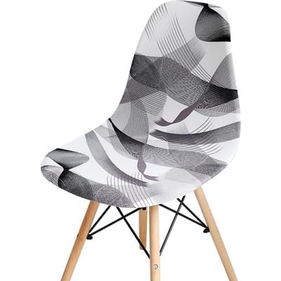 Geprinte Stoelhoes Voor Kuipstoel Nordic Patchwork Stijl Hoezen Wasbare Armloze Kuipstoel Zitovertrek Voor Banket Huis Only Chair Cover