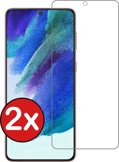 Screenprotector - 2 Stuks - Geschikt voor Samsung Galaxy S21 FE - Extra Sterk - Beschermglas - Gehard Glas - Tempered Glass - Screen Protector