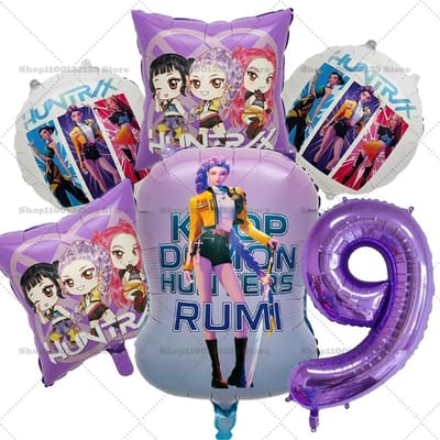 Kpop Demonenjagers Meisje Verjaardag Ballonnen Decoratie RUMI ZOEY MIRA Nummer Ronde Ballonnen Collectie Feestartikelen Babyborrel Cadeau