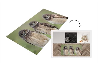 Keukenloper - Loper keuken - Drie holenuilen - 120x60 cm - Keukenloper vinyl