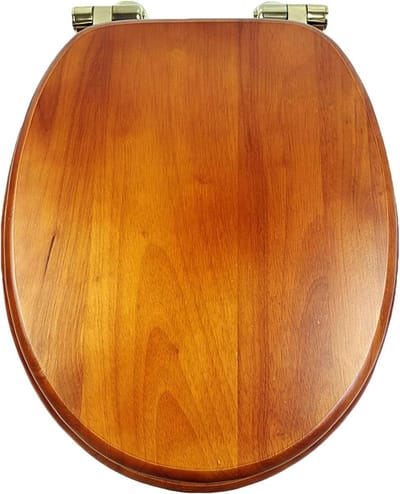 Toiletbril Hout - WC-bril Deksel - Badkamer Comfort - Softclose Mechanisme - D-vorm - Bedrukt Hout