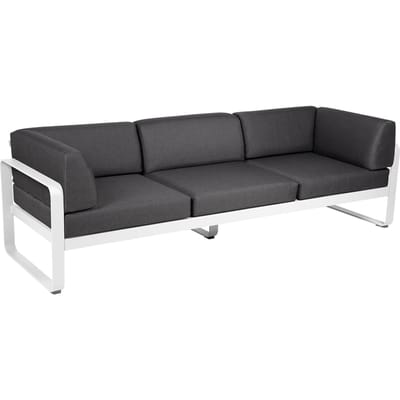 Fermob BELLEVIE club sofa 3 zits - 01 katoenwit - A3 grafietgrijs