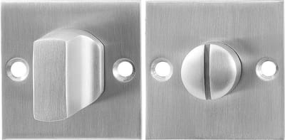 Toiletgarnituur - RVS geborsteld - RVS - GPF - Binnendeur - GPF0910.08 50x50x2mm stift 8mm RVS geborsteld grote knop