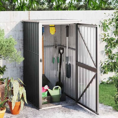 Stabiele metalen gereedschapsschuur antraciet voor tuin en gereedschap