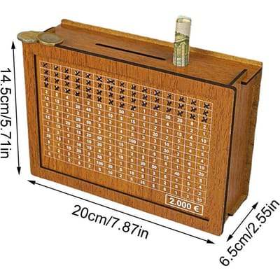 Spaarpot Spaarpot 2000/3000/5000/10000 Euro Houten Spaarpot Cadeau Herbruikbare Kinder Spaarpot Met Spaardoel Cijfers Teller