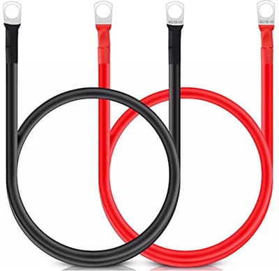 Auto Accukabel Set - Batterijkabel Omvormer - Accu Aansluiten - Puur Koper - 50 cm - Zwart Rood