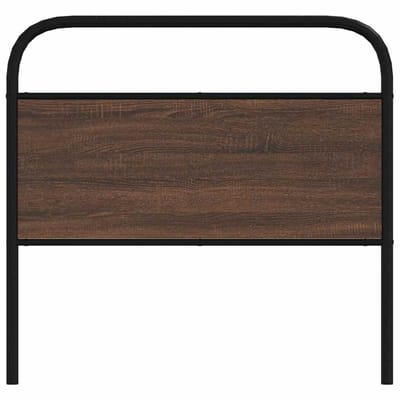 vidaXL Vervangend hoofdbord 100 cm bewerkt hout en staal bruin eikenkleurig