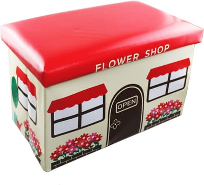 Opvouwbare Speelgoeddoos en Zitkruk voor Kinderen - 49 x 31 x 31 cm