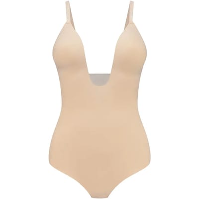 Bye Bra Sculpting Bodysuit Diepe V String | Beige S