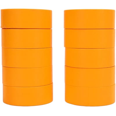 10 Rol Schilderstape Sterke Kleefkracht Papieren Afplaktape voor Huisdecoratie Schilderen orange