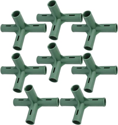 Serre Buisconnectoren - Voegbeugels Tuin - Kas Constructie - Robuust Kunststof - 19 mm Buis - Groen