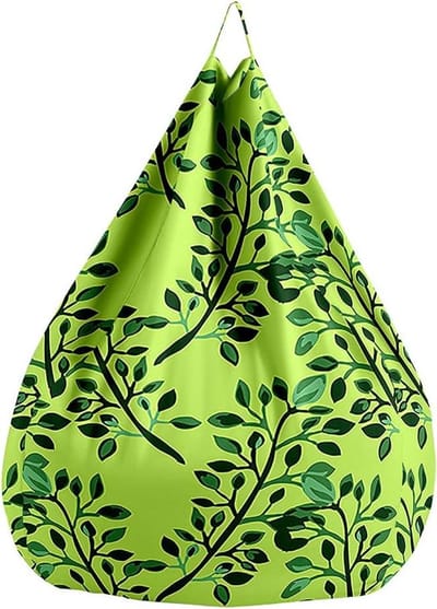 Zitzakhoes Zonder Vulling - Luie Sofahoes - Opbergen en Zitten - Met Handvat - 70x80cm - Geel Groen