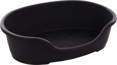 Hondenmand – kunststof mand Tuck Ovaal Zwart L 81x51cm – gerecycled & antislip – onderhoudsvriendelijk Europees design