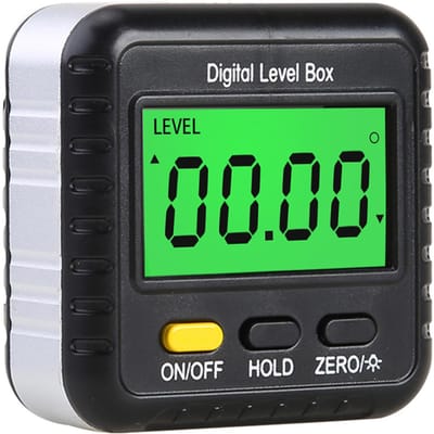 Digitale hoekzoekermeter 360 graden mini digitale gradenboog inclinometer magnetische hoekkubus without air bubbles zwart