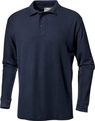 SIR SAFETY PIQUET POLO LONG SLEEVE Lange mouw Werkpolo HEREN Donkerblauw - 100% Katoen - 200 g/m² - Kleurvast