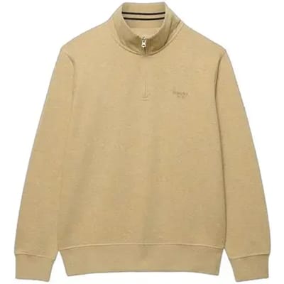 Superdry Trui Essential Serif Logo Half Zip M2014700a 1wy Pumice Stone Beige Marl Mannen Maat - S