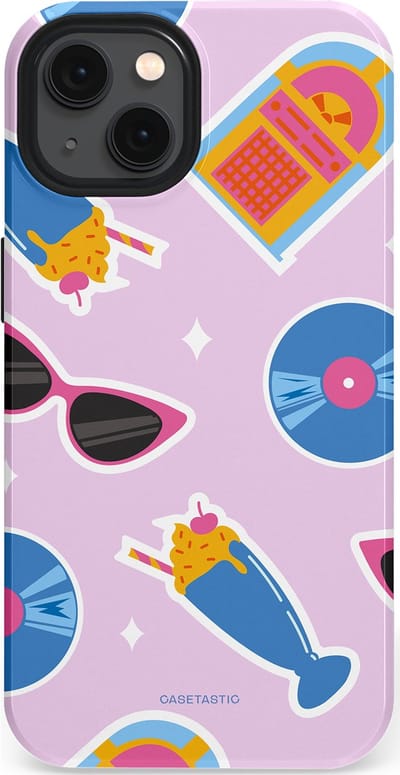 Casetastic Hoesje Geschikt voor Apple iPhone 13 Magsafe - Stijlvolle Beschermende Duo-layer Case - Jukebox vibes
