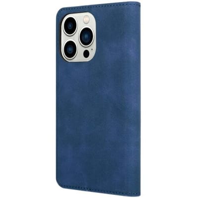 Coverzs telefoonhoesje geschikt voor Apple iPhone 14 Pro Luxe bookcase - blauw - hoesje met ruimte voor pasjes - luxe design