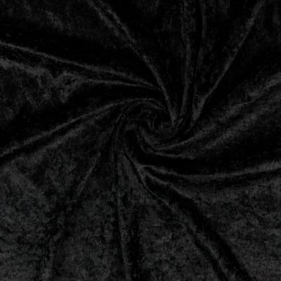 Velours de panne - 140cm breed - Zwart - 50 meter