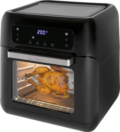 Clatronic FR 3747 H hetelucht-friteuse, olie- en vetvrij, 11 liter, sensor touchbediening, LED-display, zwart