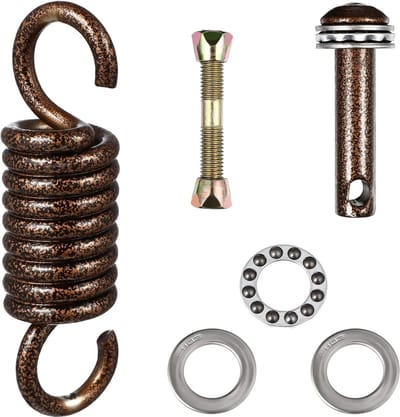 Hangmat Stoel Ophangset - Schommelhaak Veerhaak - Ontspannen Buiten - Roestvrij Staal 304 - 12 x 3.4 cm - Bruin
