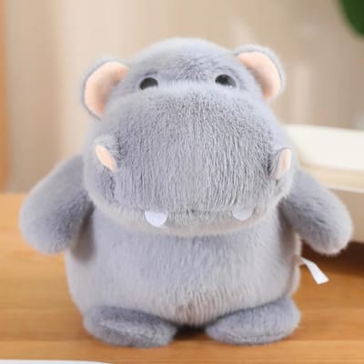 Schattig Pluizig Nijlpaard Pluche Speelgoed Zacht Gevuld Cartoon Nijlpaard Dier Pop Huisdecoratie Baby Kinderen Verjaardag Kerstcadeaus 25CM