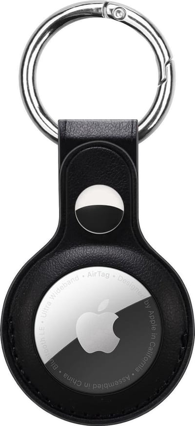 Jumada's Sleutelhanger - Airtag - Geschikt Voor Apple Airtag - Leer - Zwart