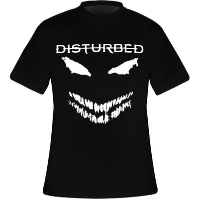 Disturbed - Scary Face Candle Heren T-shirt - L - Zwart