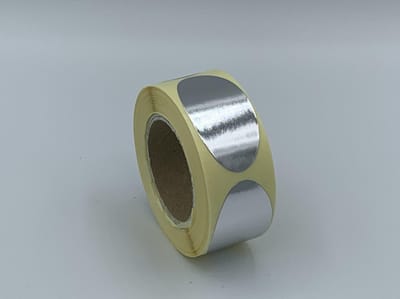 Zilveren Sluitsticker - 250 Stuks - ovaal 25x50mm - hoogglans - metallic - sluitzegel - sluitetiket - chique inpakken - cadeau - gift - trouwkaart - geboortekaart - kerst