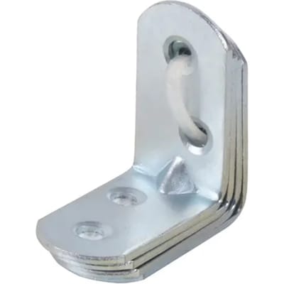 Alberts Hoekanker - Verzinkt Staal - Geribbeld Afgerond - 30x30x16mm - 4 Stuks